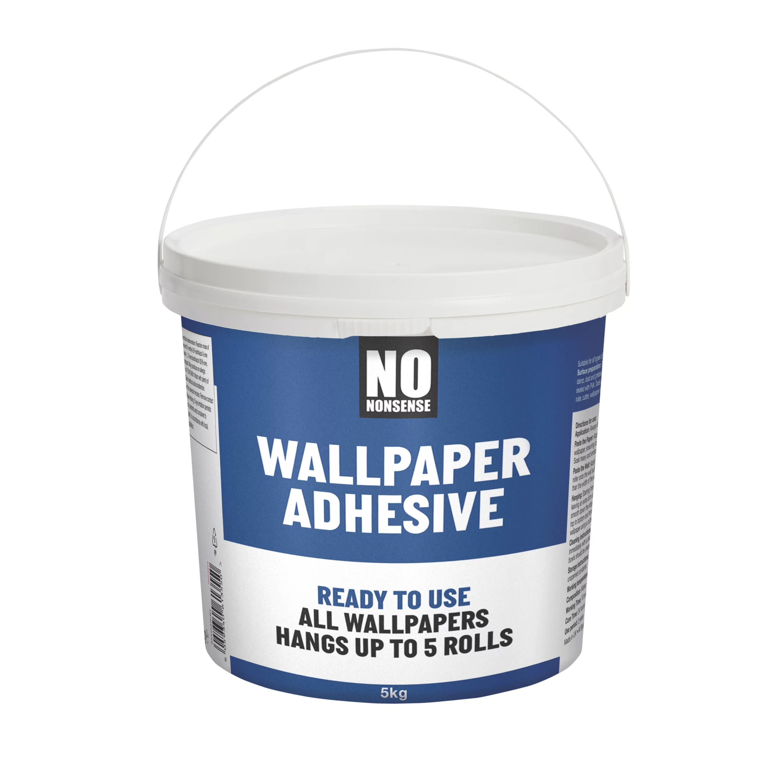 No Nonsense Ready Mixed Wallpaper Adhesive 5kg - 5 Rolls 1 No Nonsense Ready Mixed Wallpaper Adhesive 5kg - 5 Rolls