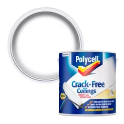 Polycell Crack Free White Silk Emulsion Paint, 2.5L
