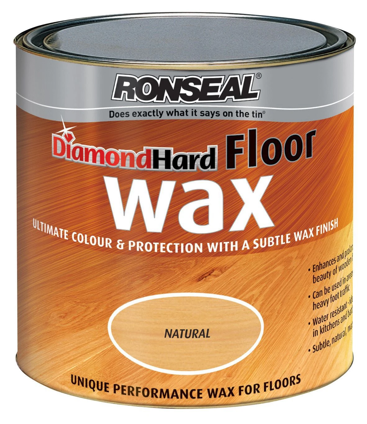 Ronseal Diamond Hard Natural Satin Wax Wood Wax, 2.5L 1 Ronseal Diamond Hard Natural Satin Wax Wood Wax, 2.5L