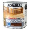 Ronseal Diamond Hard Walnut Satin Floor Wood Varnish, 2.5L
