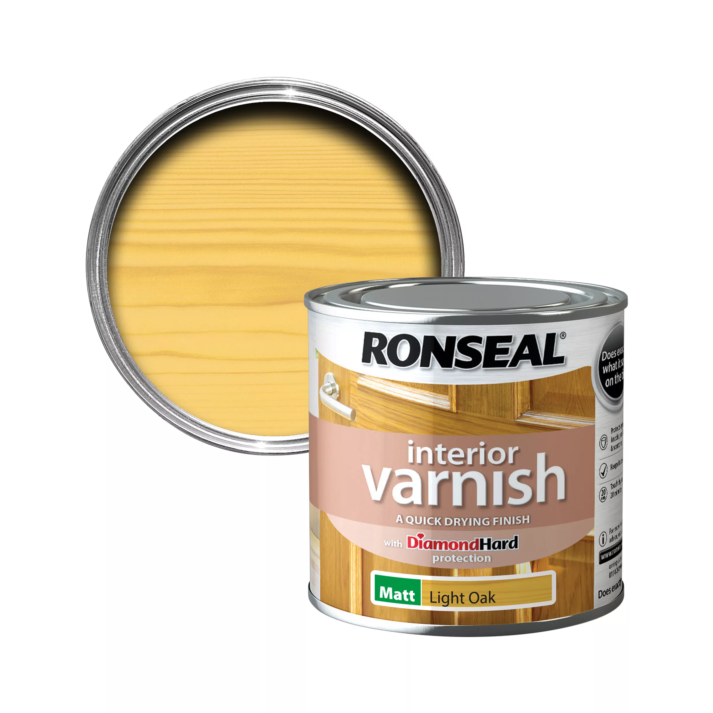 Ronseal Interior Oak Matt Varnish, 250ml 1 Ronseal Interior Oak Matt Varnish, 250ml