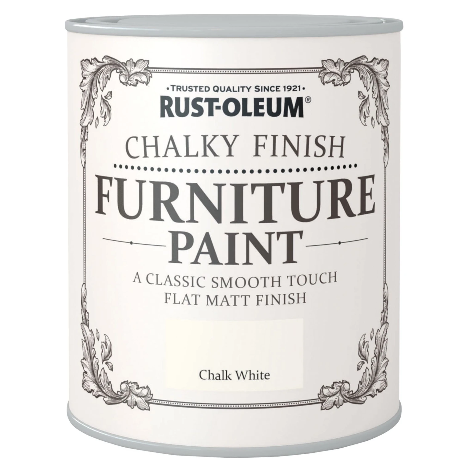Rust-Oleum Chalk White Chalky Effect Matt Furniture Paint, 2.5L 1 Rust-Oleum Chalk White Chalky Effect Matt Furniture Paint, 2.5L
