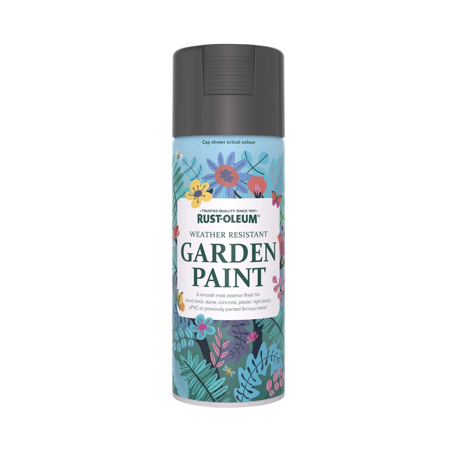 Rust-Oleum Garden Paint Anthracite Matt Multi-surface Garden Paint, 400ml Spray Can 2 Rust-Oleum Garden Paint Anthracite Matt Multi-surface Garden Paint, 400ml Spray Can - Image 2