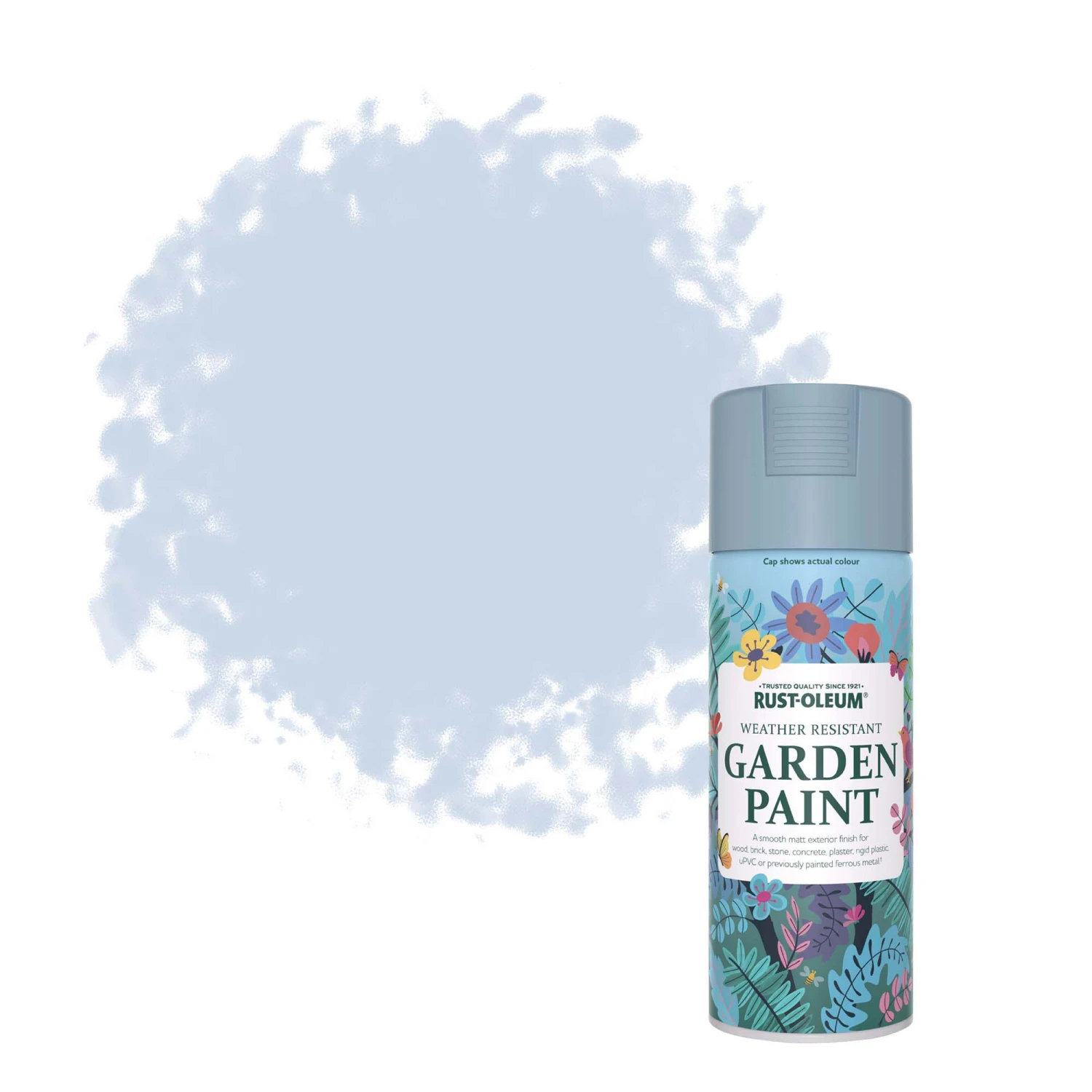 Rust-Oleum Garden Paint Blue Sky Matt Multi-surface Garden Paint, 400ml Spray Can 1 Rust-Oleum Garden Paint Blue Sky Matt Multi-surface Garden Paint, 400ml Spray Can