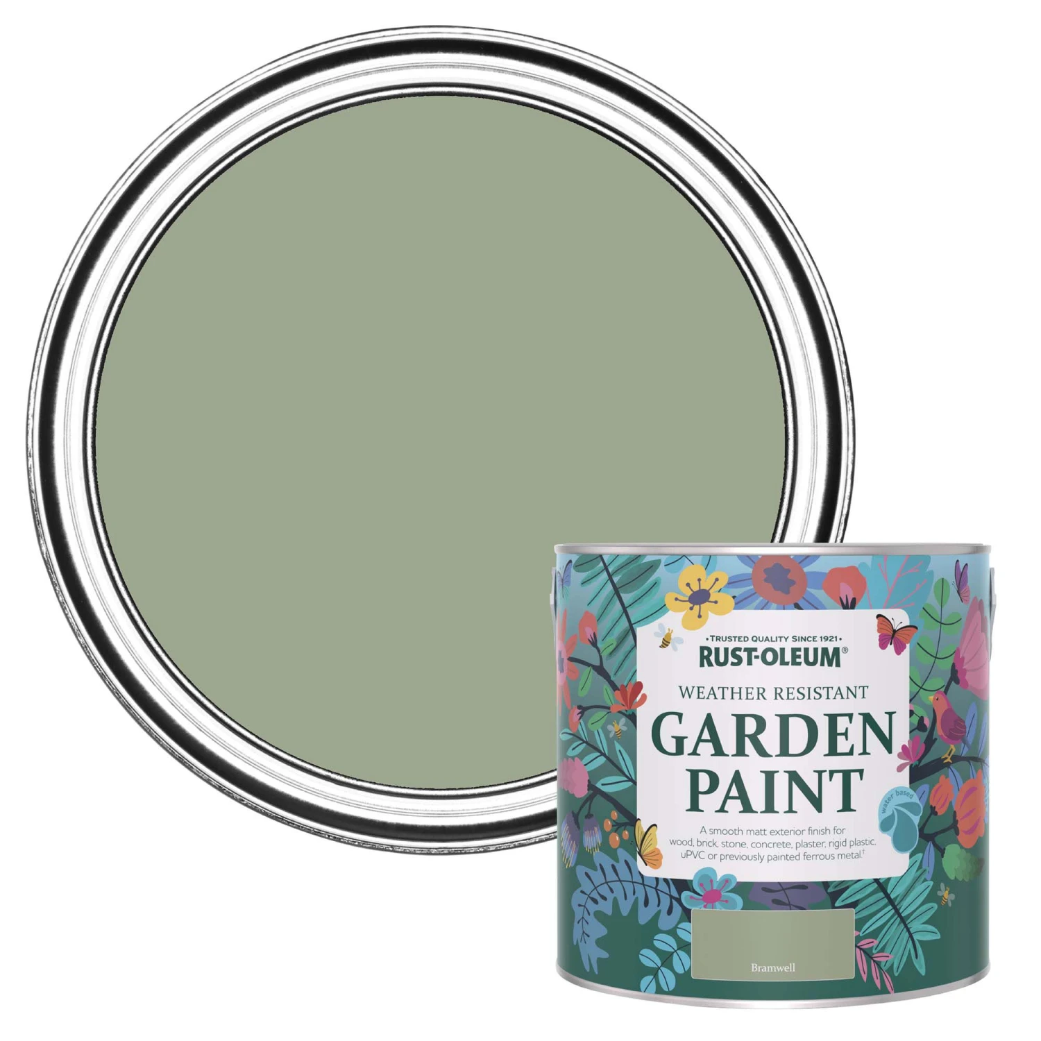 Rust-Oleum Garden Paint Bramwell Matt Multi-surface Garden Paint, 2.5L Tin 1 Rust-Oleum Garden Paint Bramwell Matt Multi-surface Garden Paint, 2.5L Tin