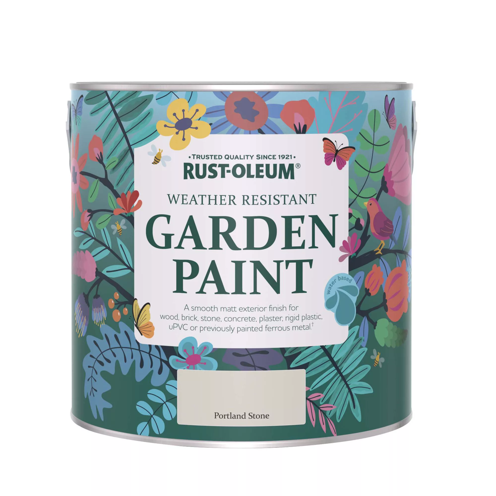 Rust-Oleum Garden Paint Portland Stone Matt Multi-surface Garden Paint, 2.5L Tin 2 Rust-Oleum Garden Paint Portland Stone Matt Multi-surface Garden Paint, 2.5L Tin - Image 2