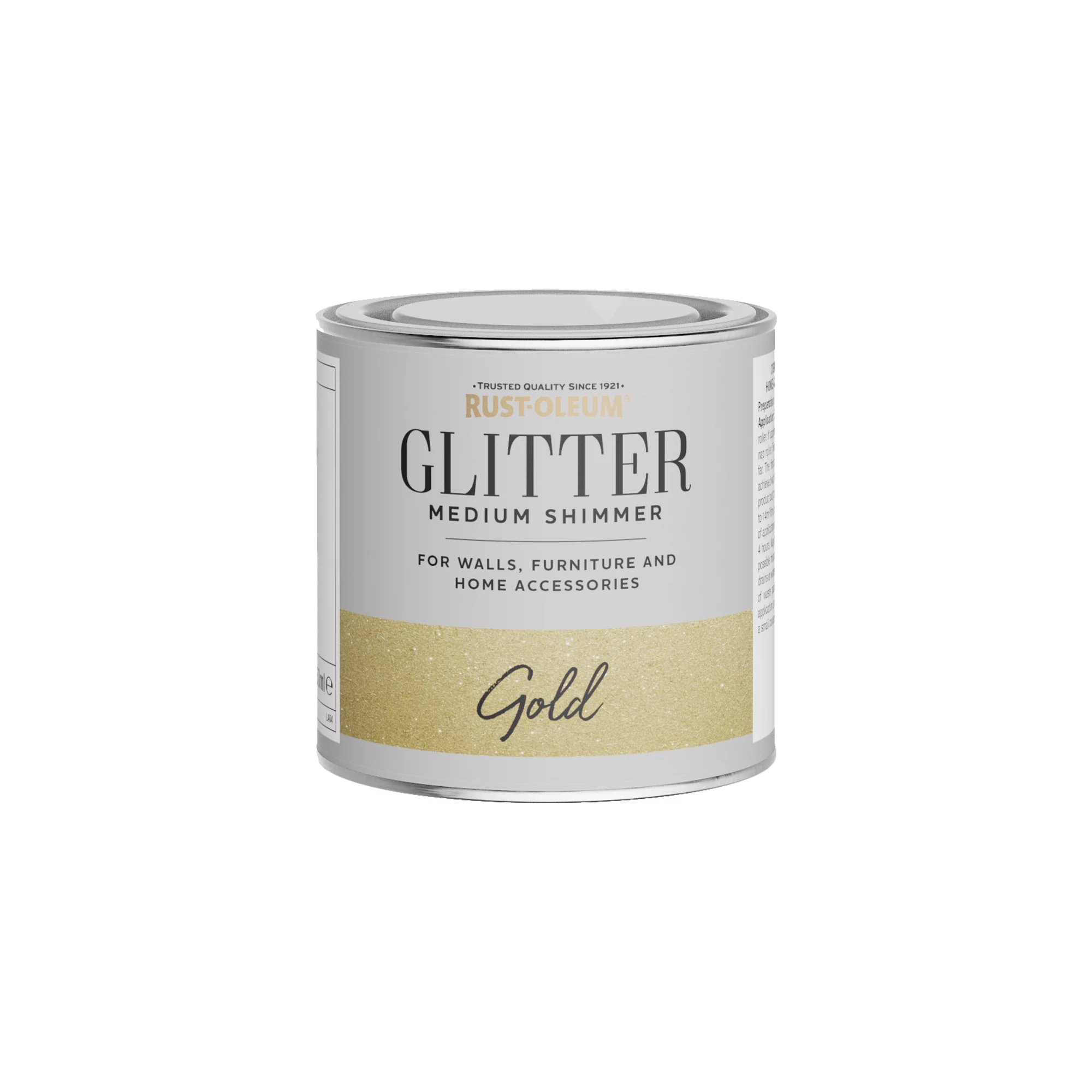 Rust-Oleum Medium Shimmer Gold Glitter Effect Mid Sheen Multi-surface Topcoat Paint Glitter, 250ml 2 Rust-Oleum Medium Shimmer Gold Glitter Effect Mid Sheen Multi-surface Topcoat Paint Glitter, 250ml - Image 2