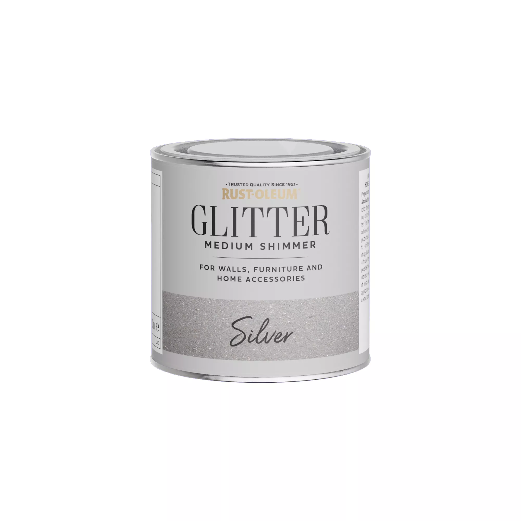 Rust-Oleum Medium Shimmer Silver Glitter Effect Mid Sheen Multi-surface Topcoat Paint Glitter, 250ml 2 Rust-Oleum Medium Shimmer Silver Glitter Effect Mid Sheen Multi-surface Topcoat Paint Glitter, 250ml - Image 2