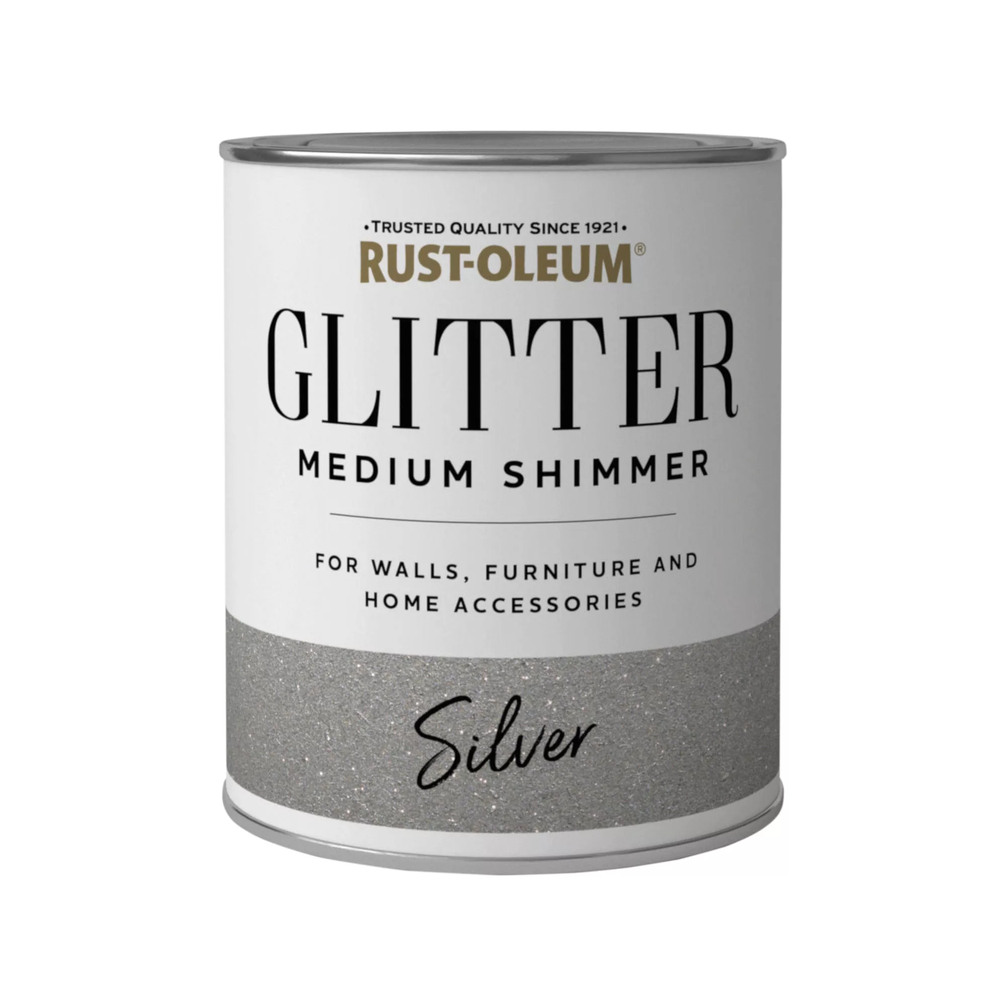 Rust-Oleum Medium Shimmer Silver Glitter Effect Mid Sheen Multi-surface Topcoat Paint Glitter, 750ml 2 Rust-Oleum Medium Shimmer Silver Glitter Effect Mid Sheen Multi-surface Topcoat Paint Glitter, 750ml - Image 2