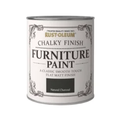 Rust-Oleum Natural Charcoal Flat Matt Furniture Paint, 750ml -Outlet Paint Hub Store rust oleum natural charcoal flat matt furniture paint 750ml5013296037266 08c bq