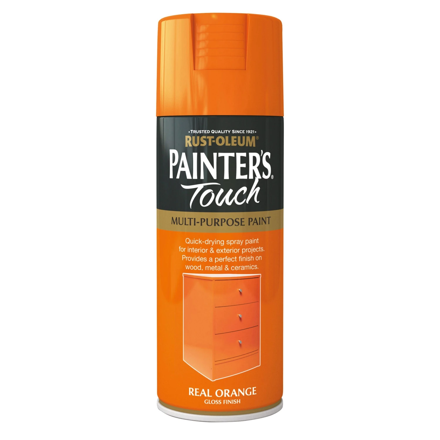 Rust-Oleum Painter's Touch Real Orange Gloss Multi-surface Decorative Spray Paint, 400ml 2 Rust-Oleum Painter's Touch Real Orange Gloss Multi-surface Decorative Spray Paint, 400ml - Image 2