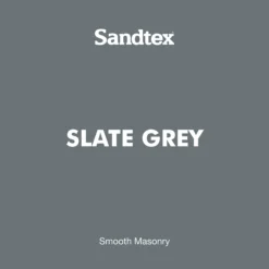 Sandtex Slate Grey Smooth Matt Masonry Paint, 5L Tub -Outlet Paint Hub Store sandtex slate grey smooth matt masonry paint 5l tub5010131504945 01t bq