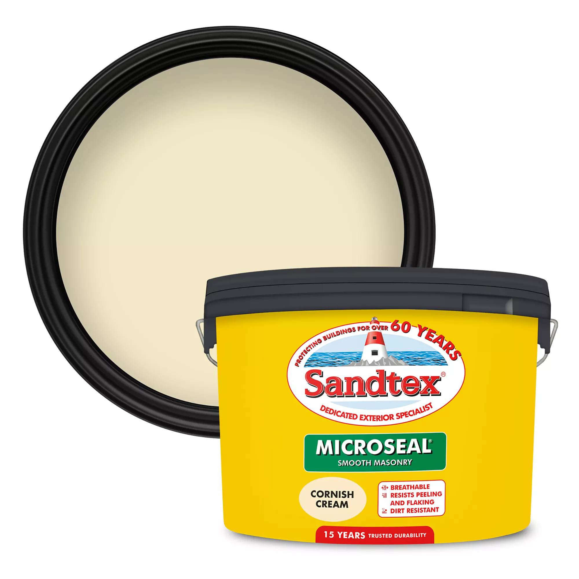 Sandtex Ultra Smooth Cornish Cream Masonry Paint, 10L 1 Sandtex Ultra Smooth Cornish Cream Masonry Paint, 10L