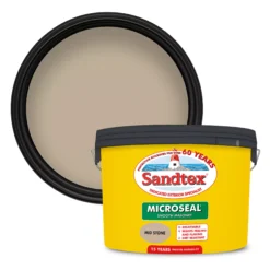 Sandtex Ultra Smooth Mid Stone Masonry Paint, 10L