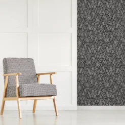 Superfresco Easy Black & White Ethnic Stitch Smooth Wallpaper -Outlet Paint Hub Store superfresco easy black white ethnic stitch smooth wallpaper5011583474114 01i BQ