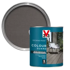 V33 Colour Guard Matt Dark Silver Decking Paint, 2.5L