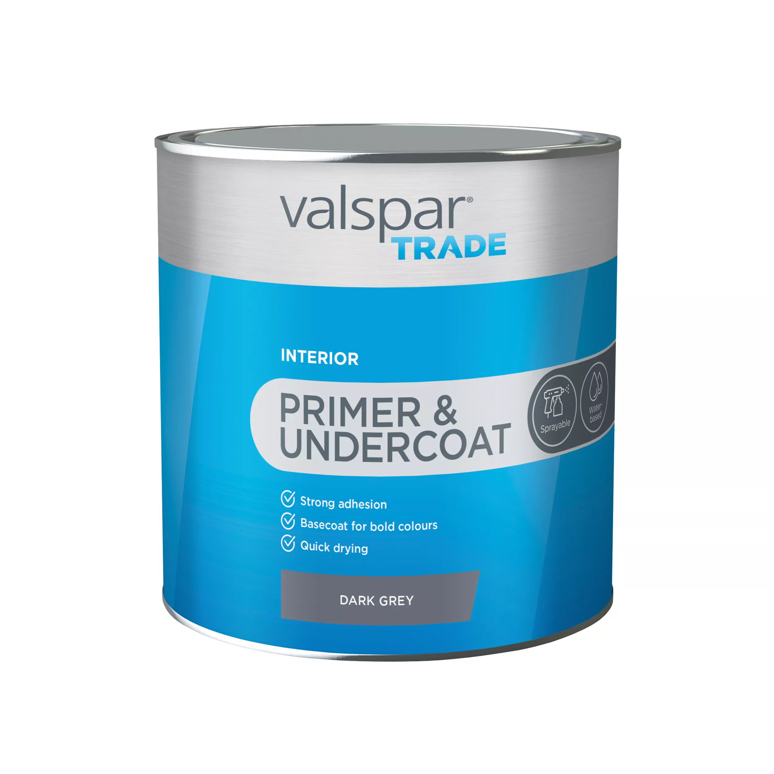 Valspar Trade Dark Grey Multi-surface Primer, 2.5L 2 Valspar Trade Dark Grey Multi-surface Primer, 2.5L - Image 2