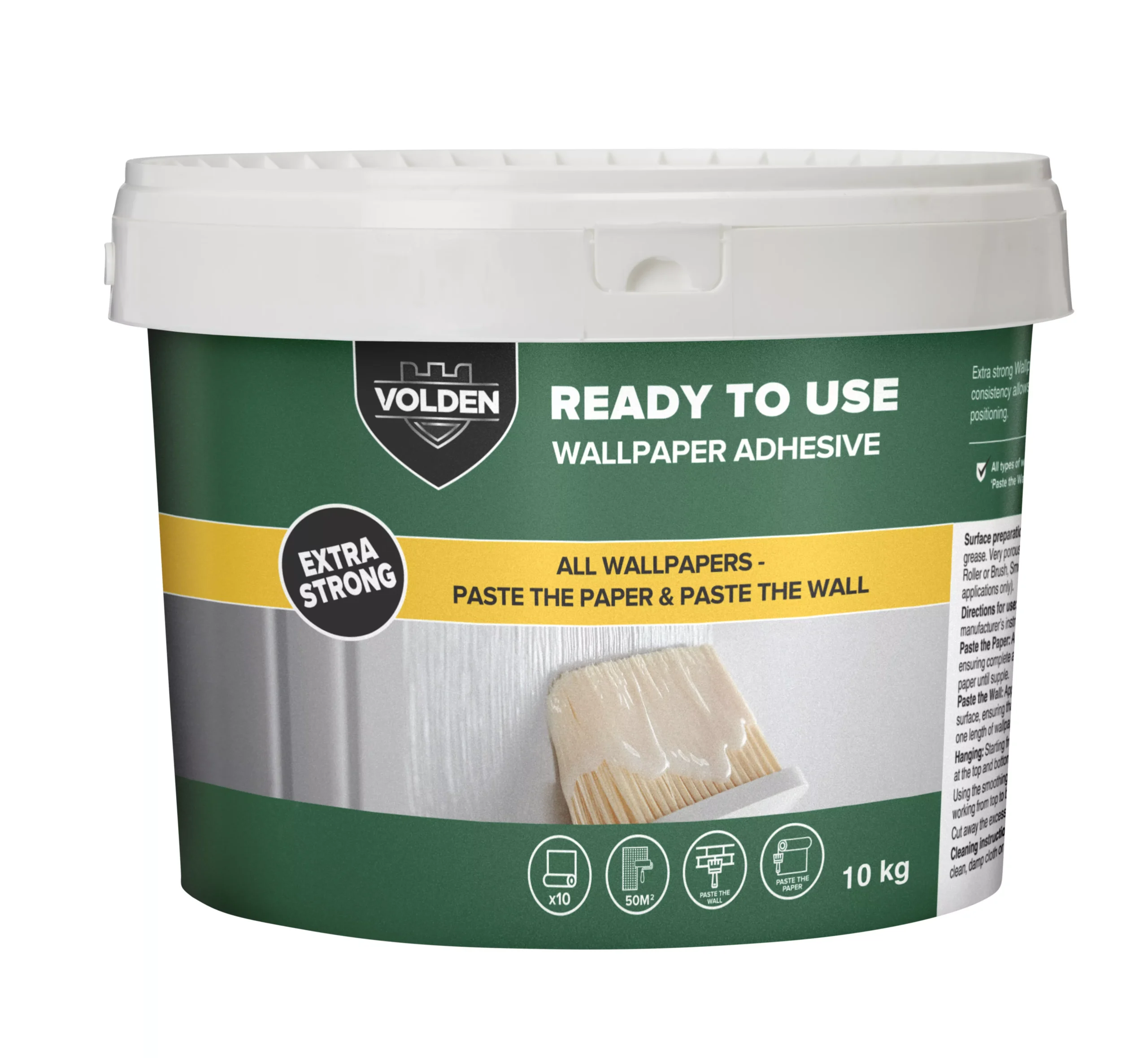 Volden Ready Mixed Wallpaper Adhesive 10kg - 10 Rolls 1 Volden Ready Mixed Wallpaper Adhesive 10kg - 10 Rolls